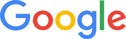Google logo with multicolored letters on white background